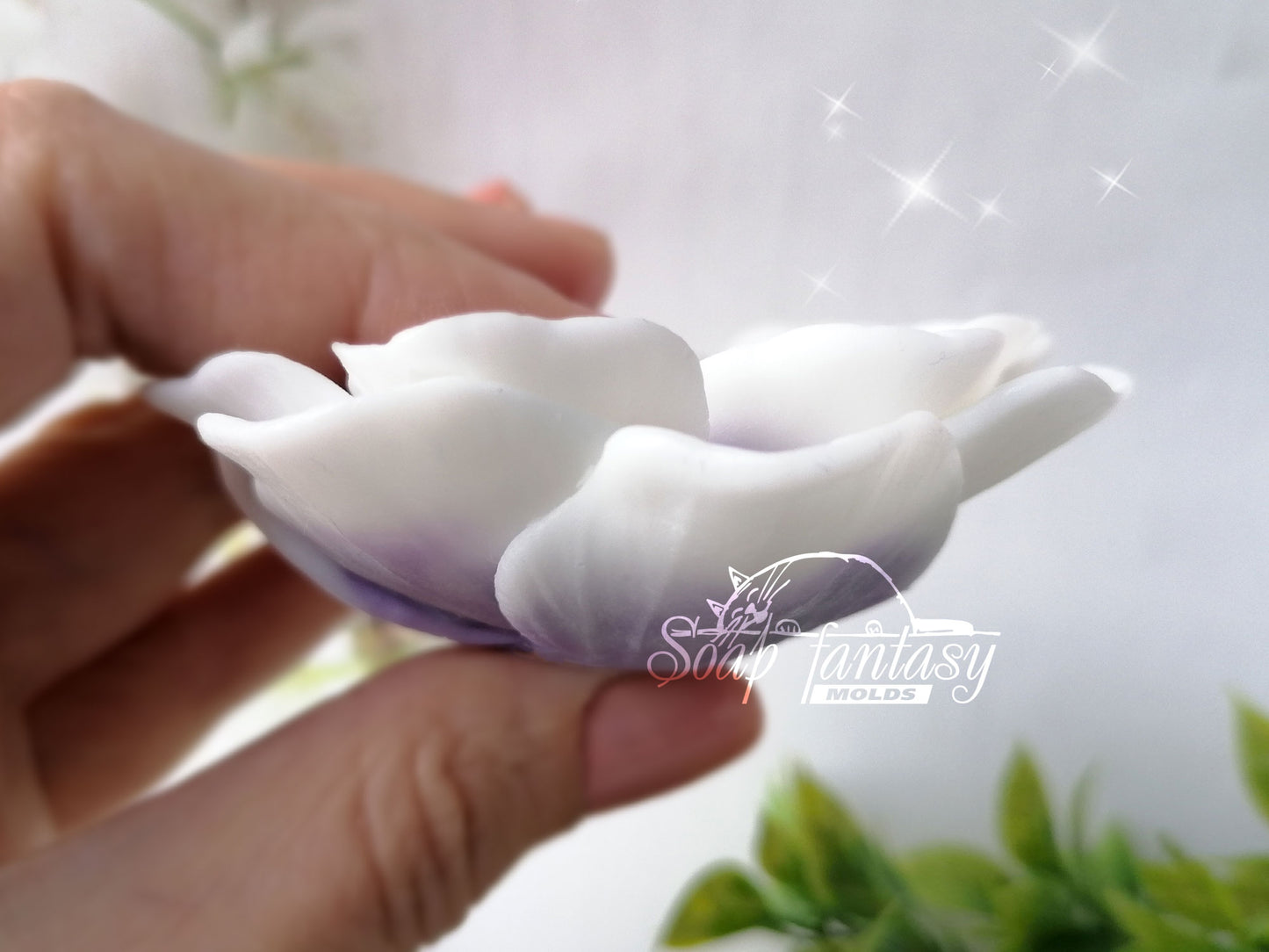 Anemone medium silicone mold (mould) for soap making and candle making