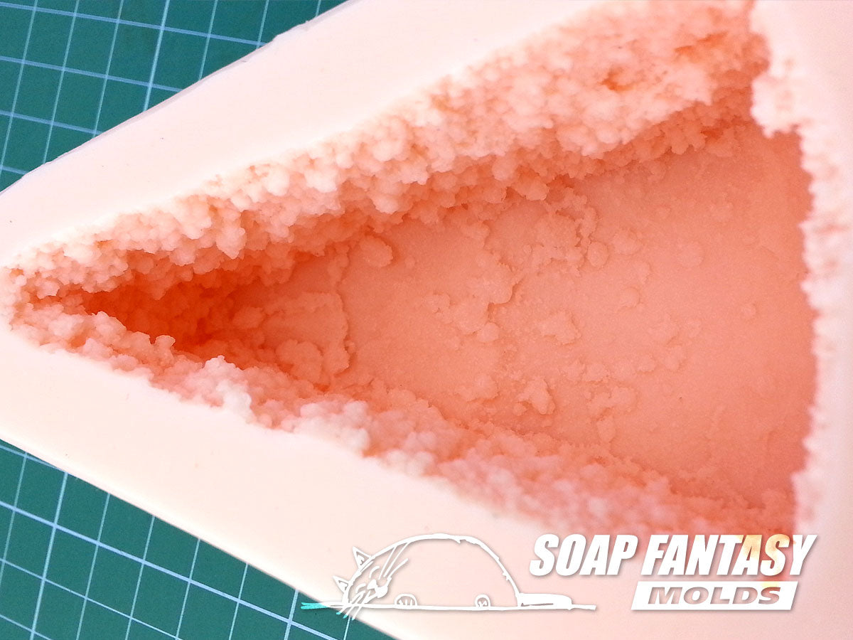 Cake (triangle) silicone mold (mould) for soap making and candle making