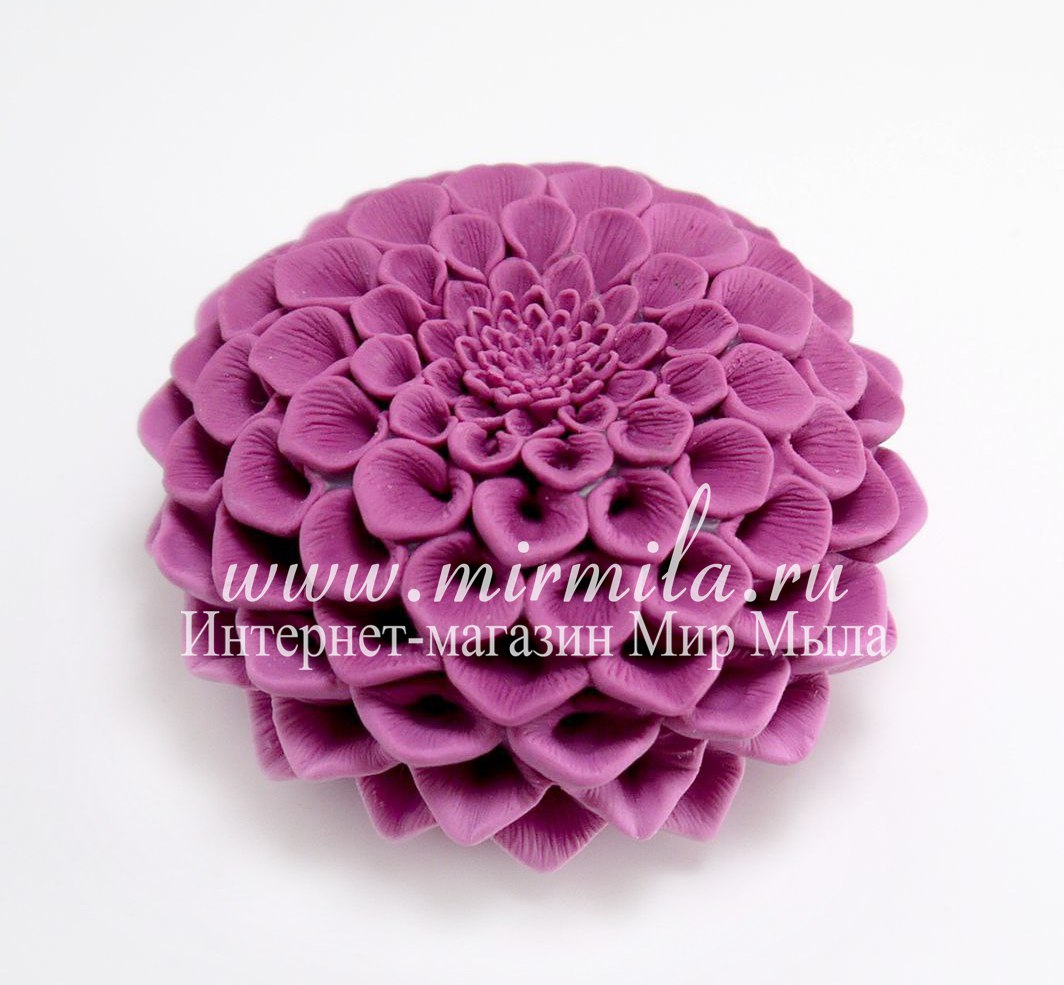 Dahlia spherical flower silicone mold for soap making