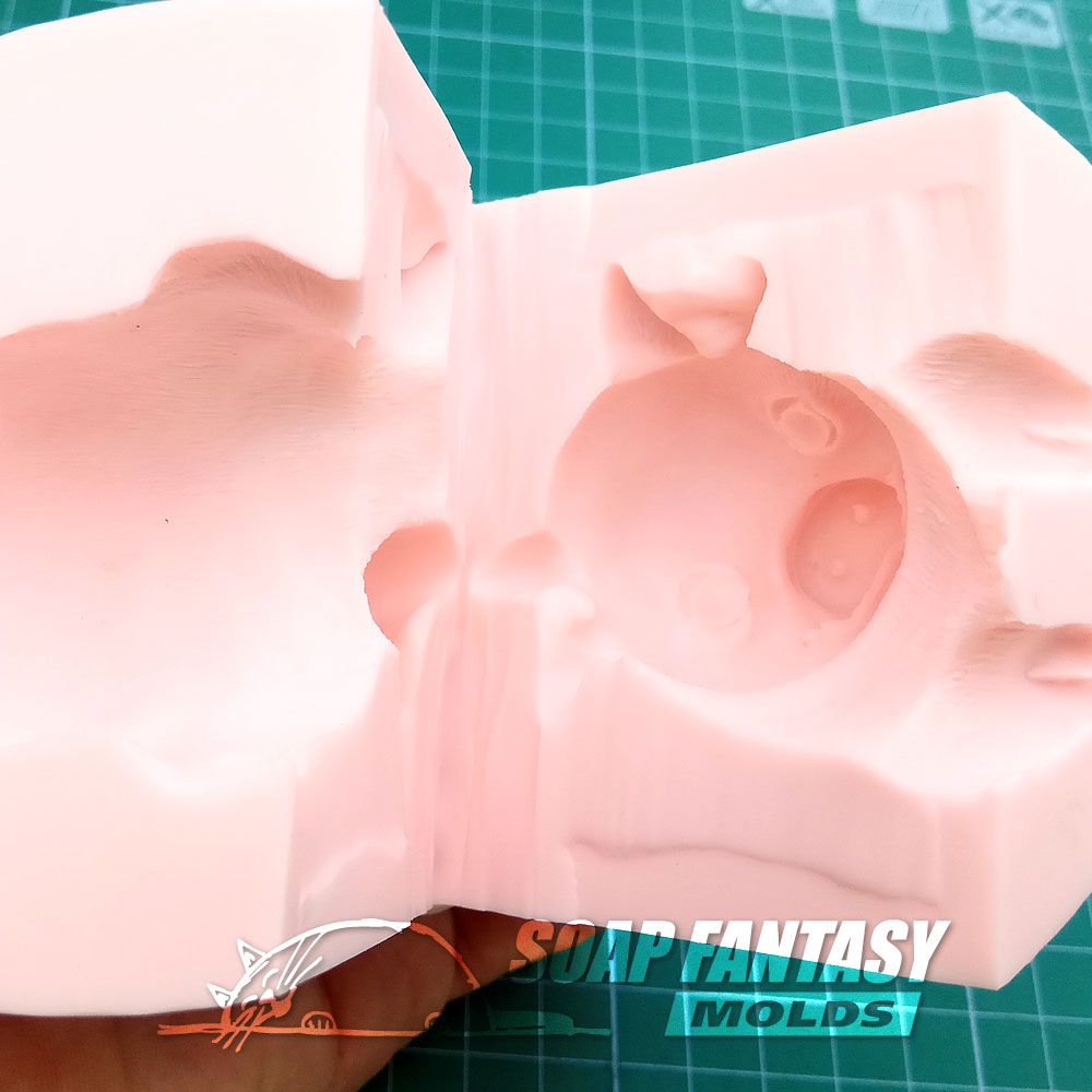 Funny pig silicone mold for soap making