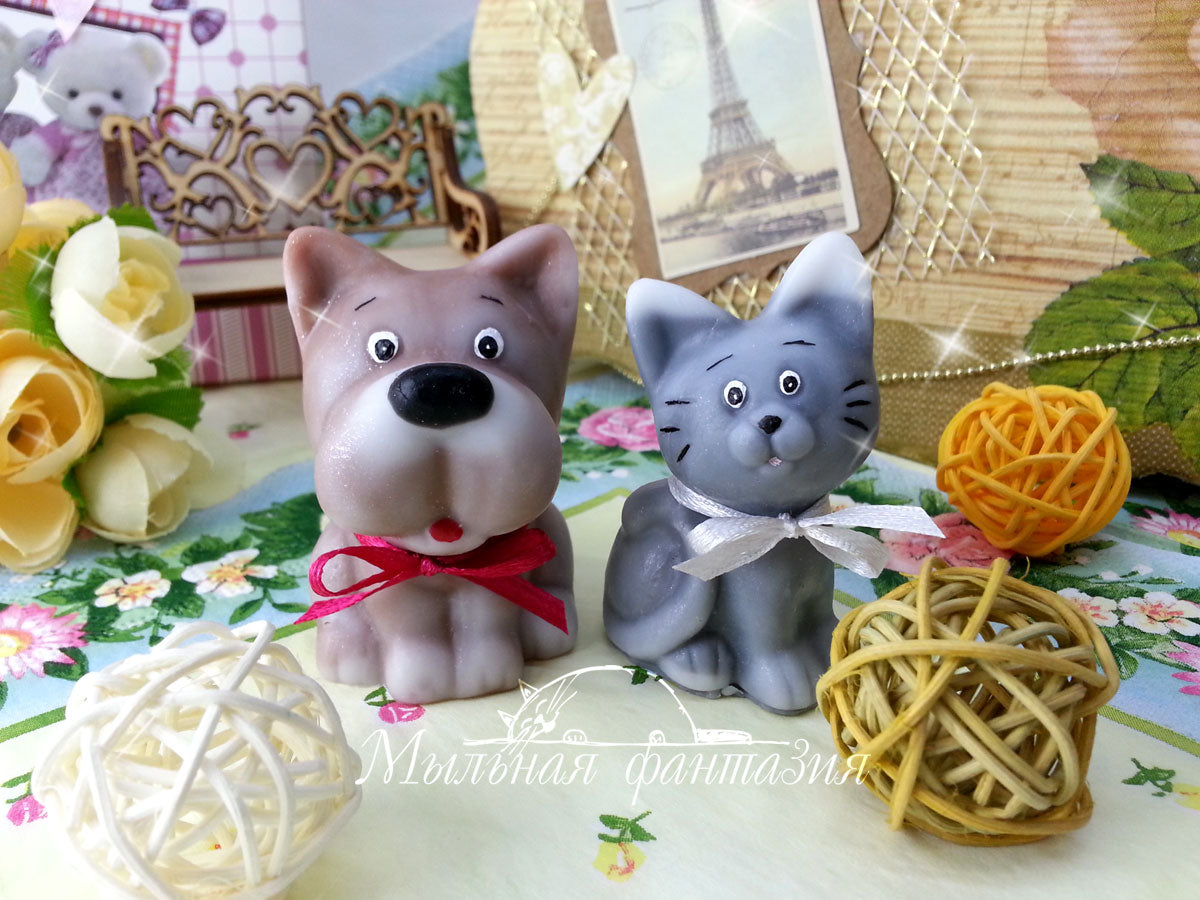 Funny dog silicone mold for soap making