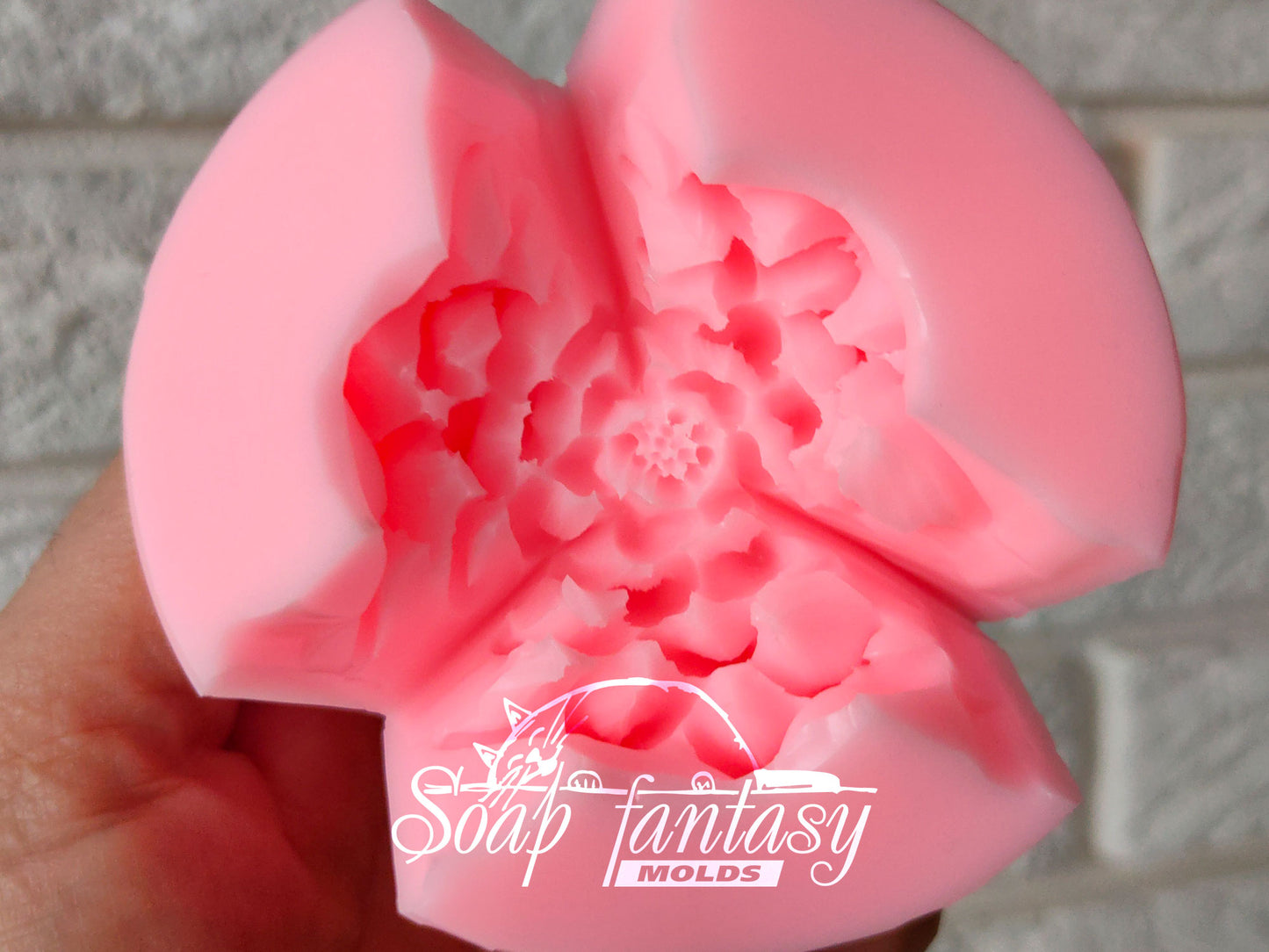 Dahlia 2 (mini) flower silicone mold for soap making
