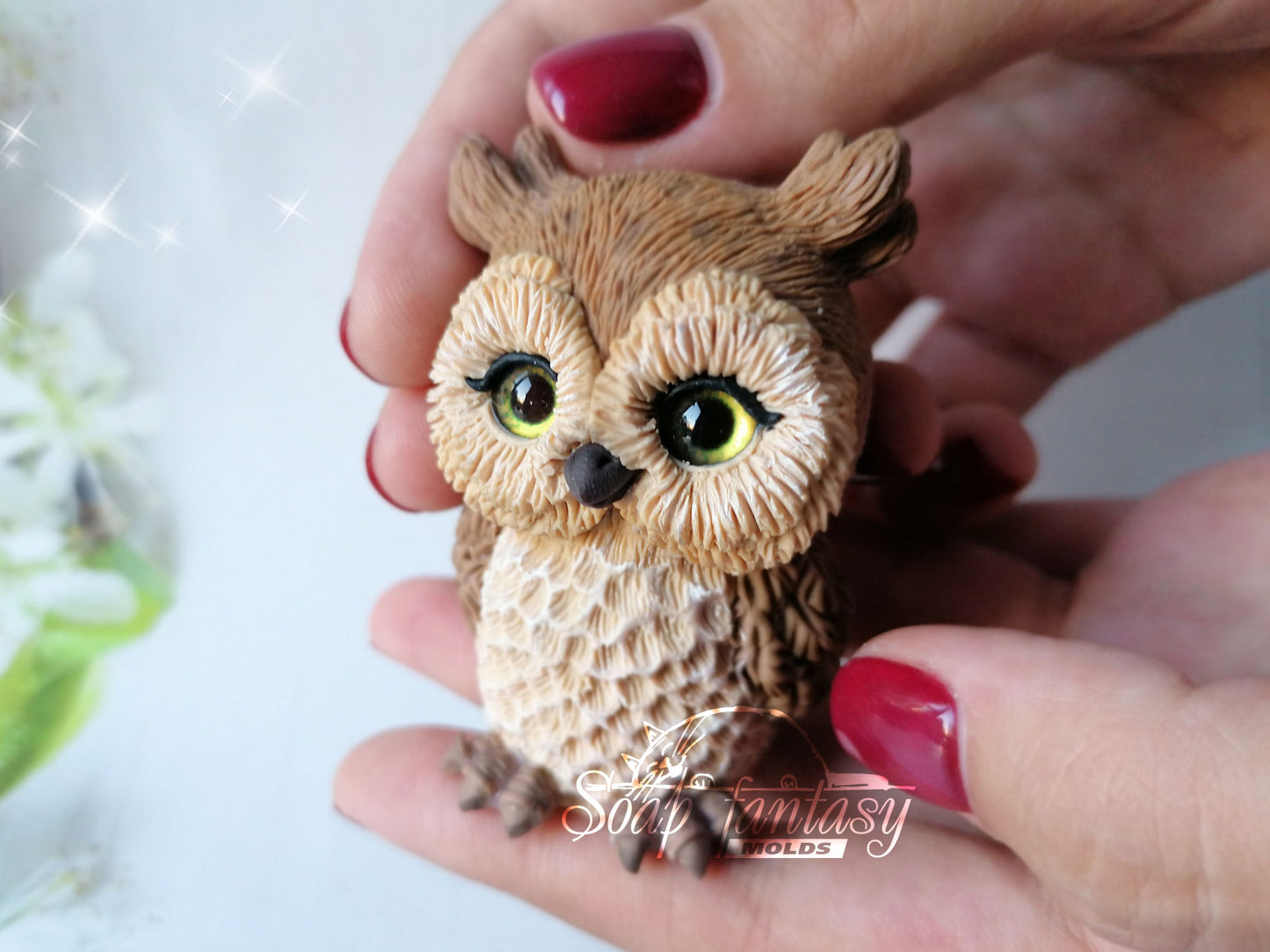 Cute owl silicone mold for soap making
