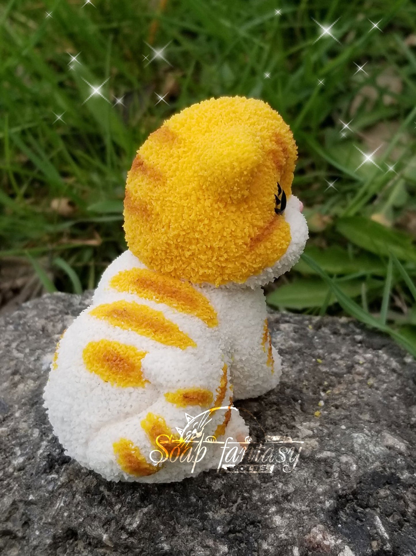 Fluffy kitten baby silicone mold for soap making
