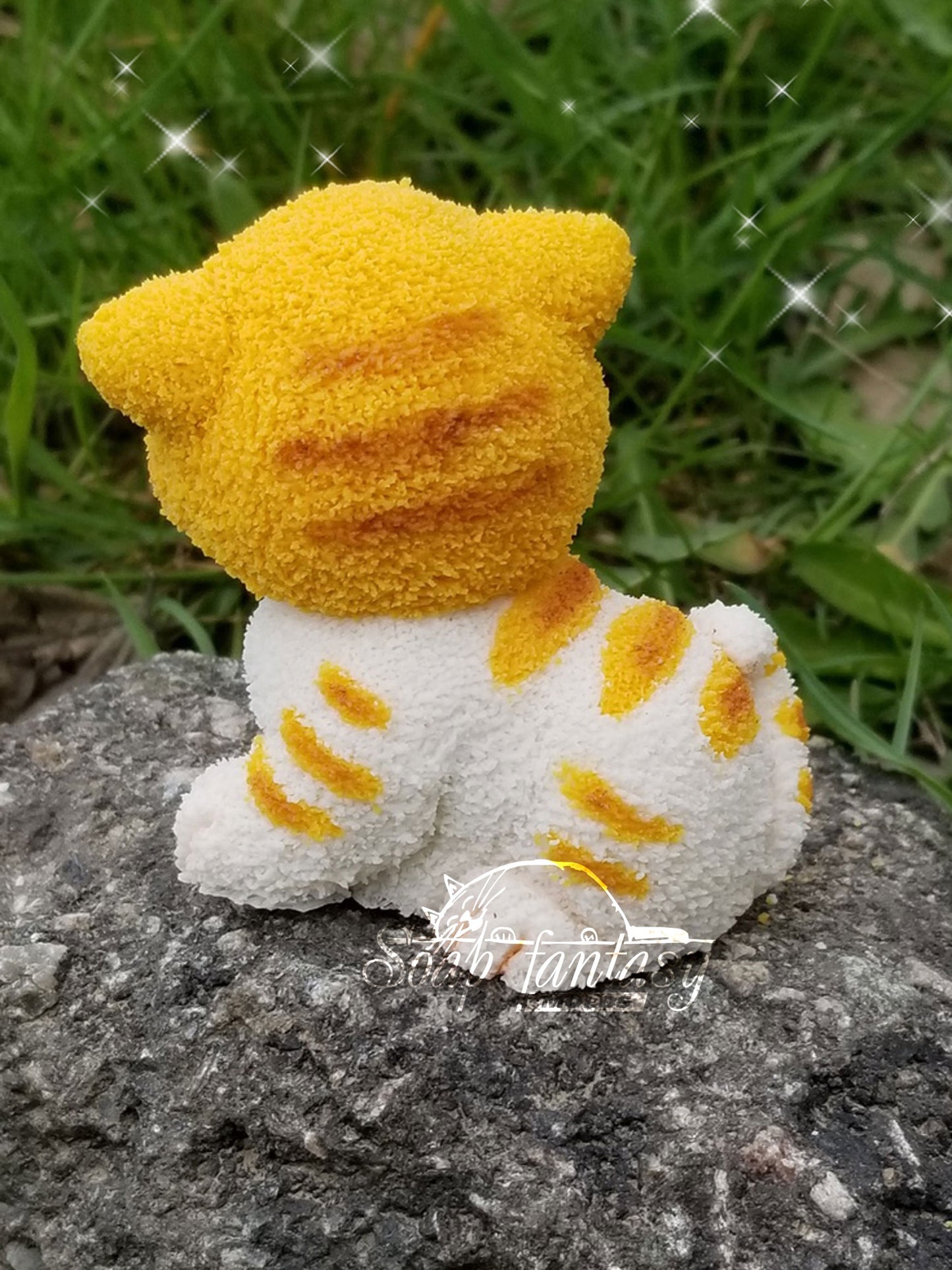 Fluffy kitten baby silicone mold for soap making