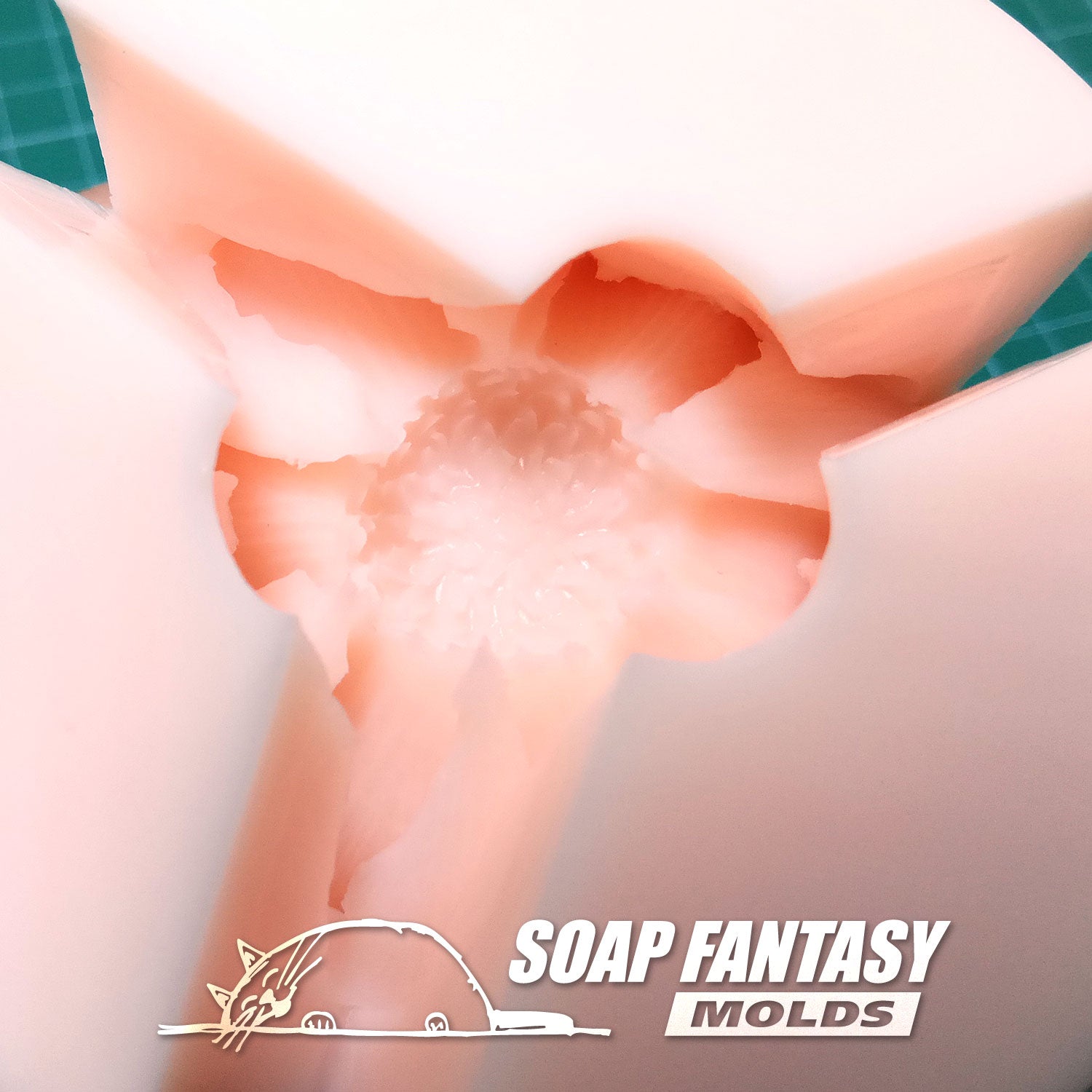 Happy daisy silicone mold (mould) for soap making and candle making