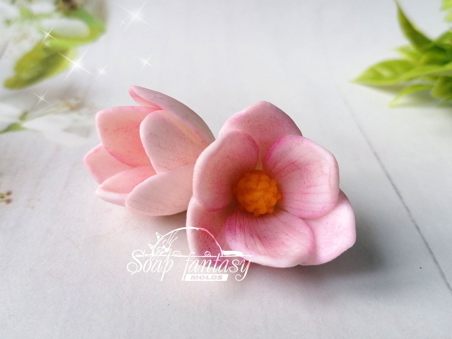 Magnolia flowers silicone mold for soap making