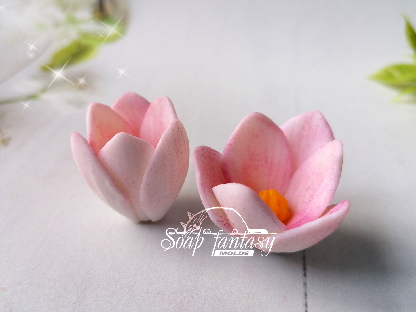 Magnolia flowers silicone mold for soap making