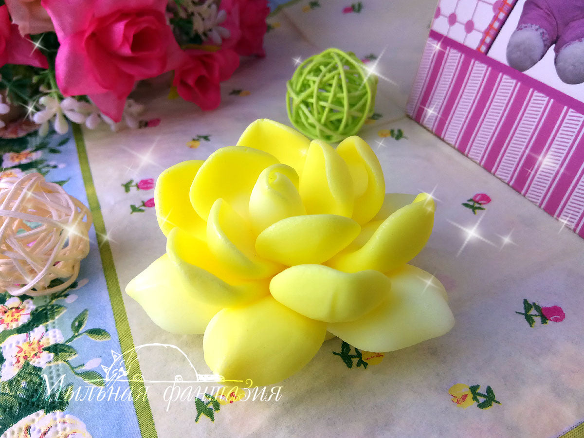 Delicate gardenia flower silicone mold for soap making
