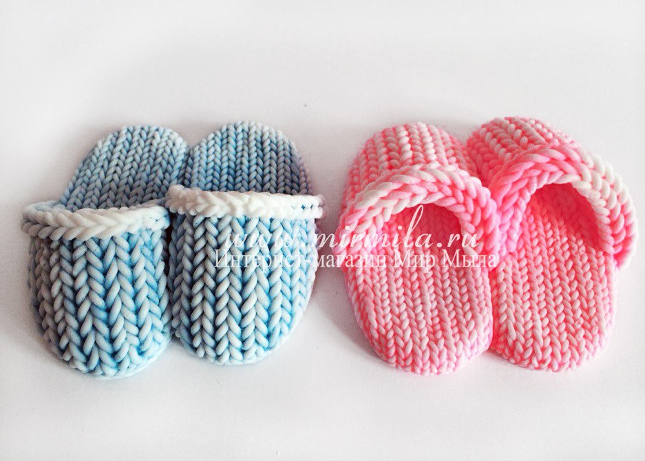 Knitted slippers silicone mold for soap making
