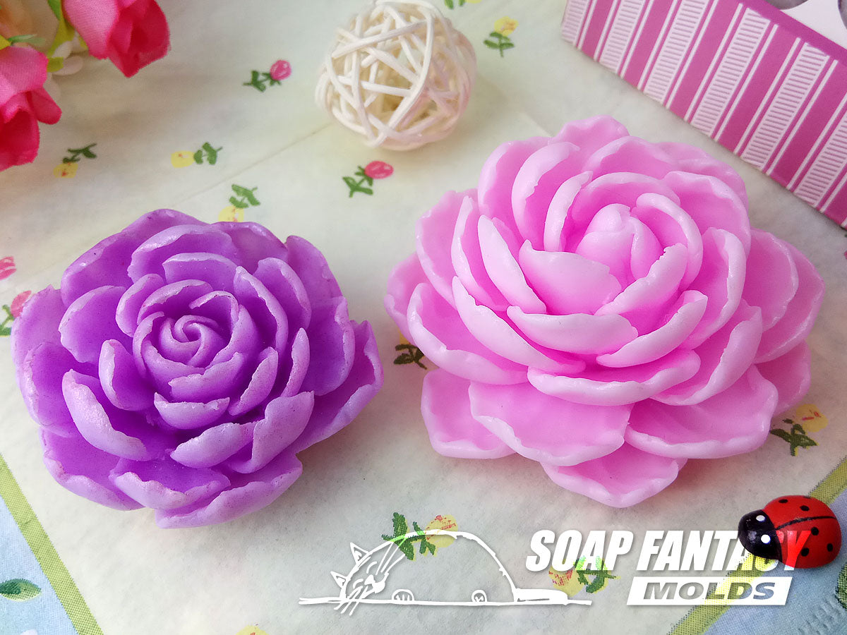 Peony flower silicone mold for soap making