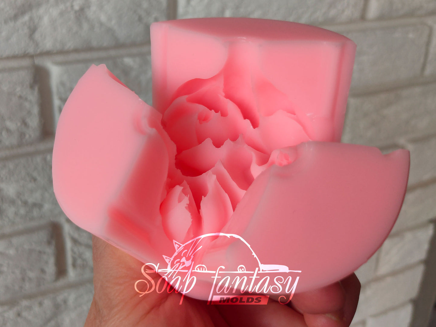 Freesia White triplet flower silicone mold for soap making