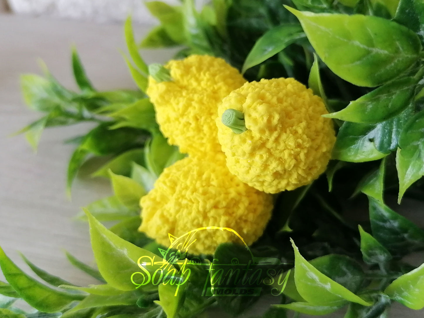Triplet lemons silicone mold for soap making