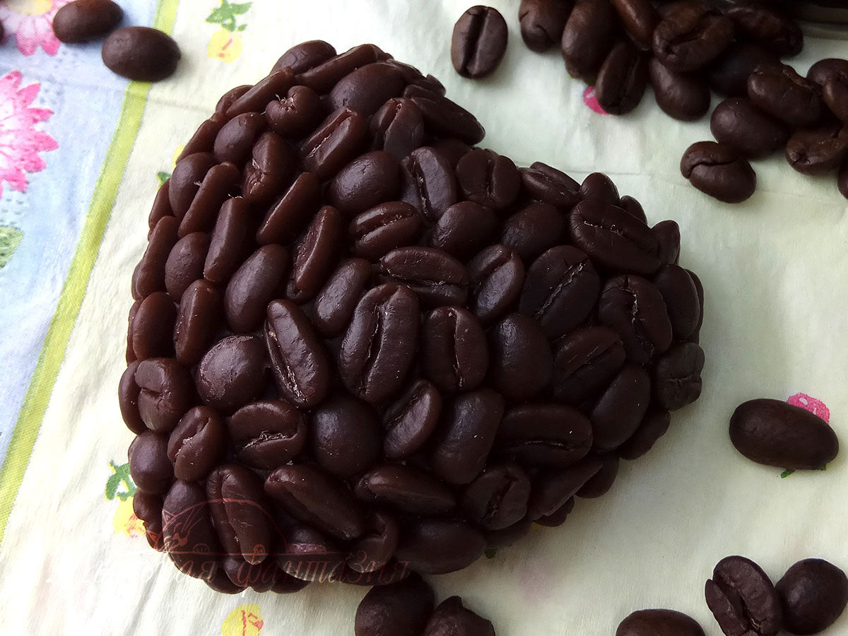 Coffee heart silicone mold for soap making