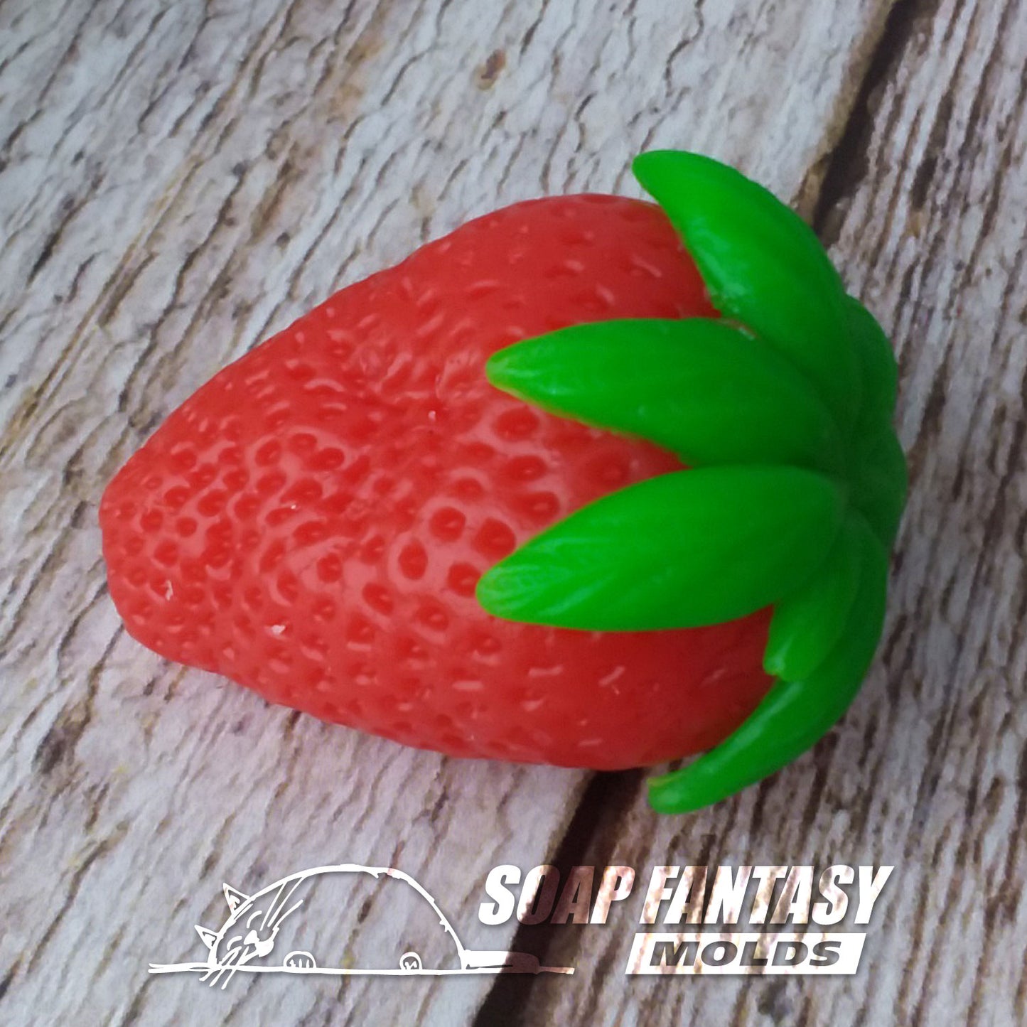Giant strawberry silicone mold for soap making