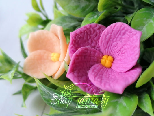 Hydrangea flowers set (2 pieces) Silicone Soap Mold - for soap making, Craft & Hobby