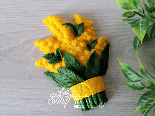Mimosa bouquet Silicone Soap Mold - for soap making, Craft & Hobby