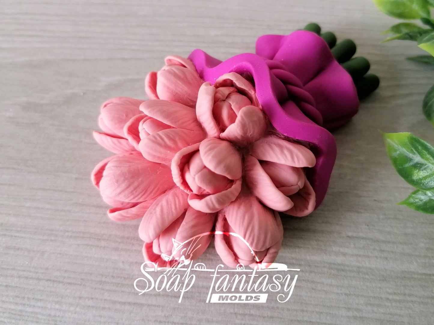 Tulips bouquet silicone mold for soap making