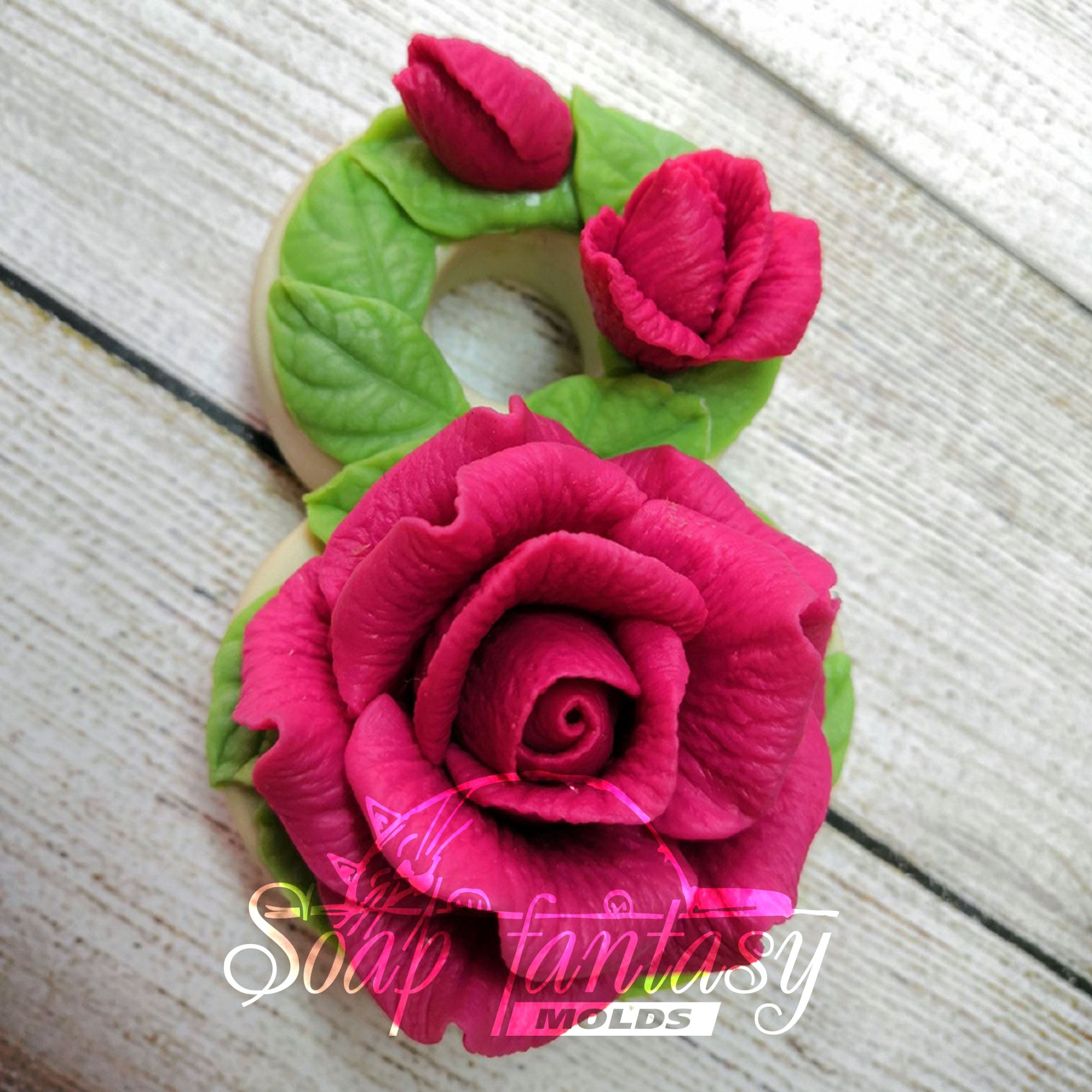 8 with roses and bouquet silicone mold (mould) for soap making and candle making