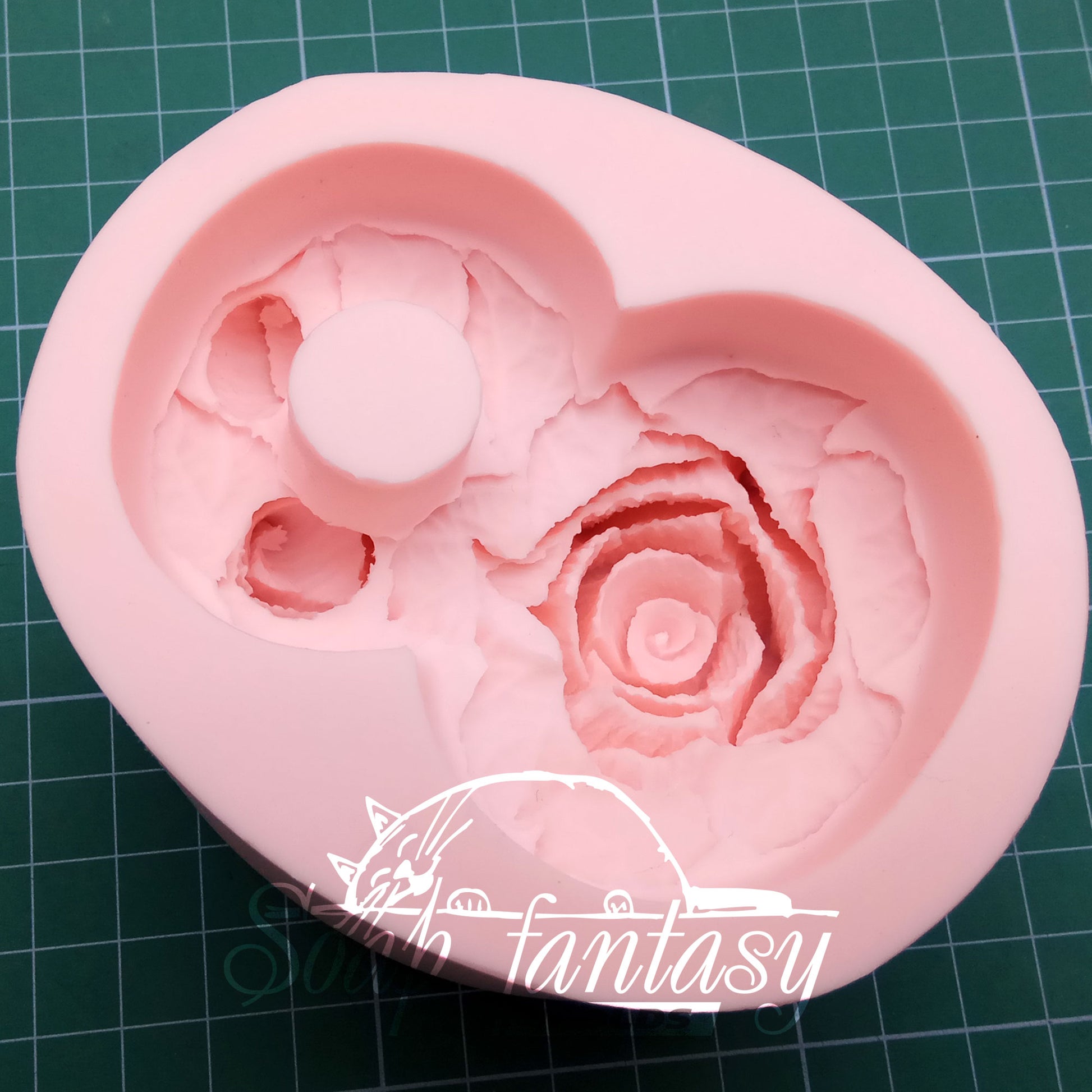 8 with roses and bouquet silicone mold (mould) for soap making and candle making