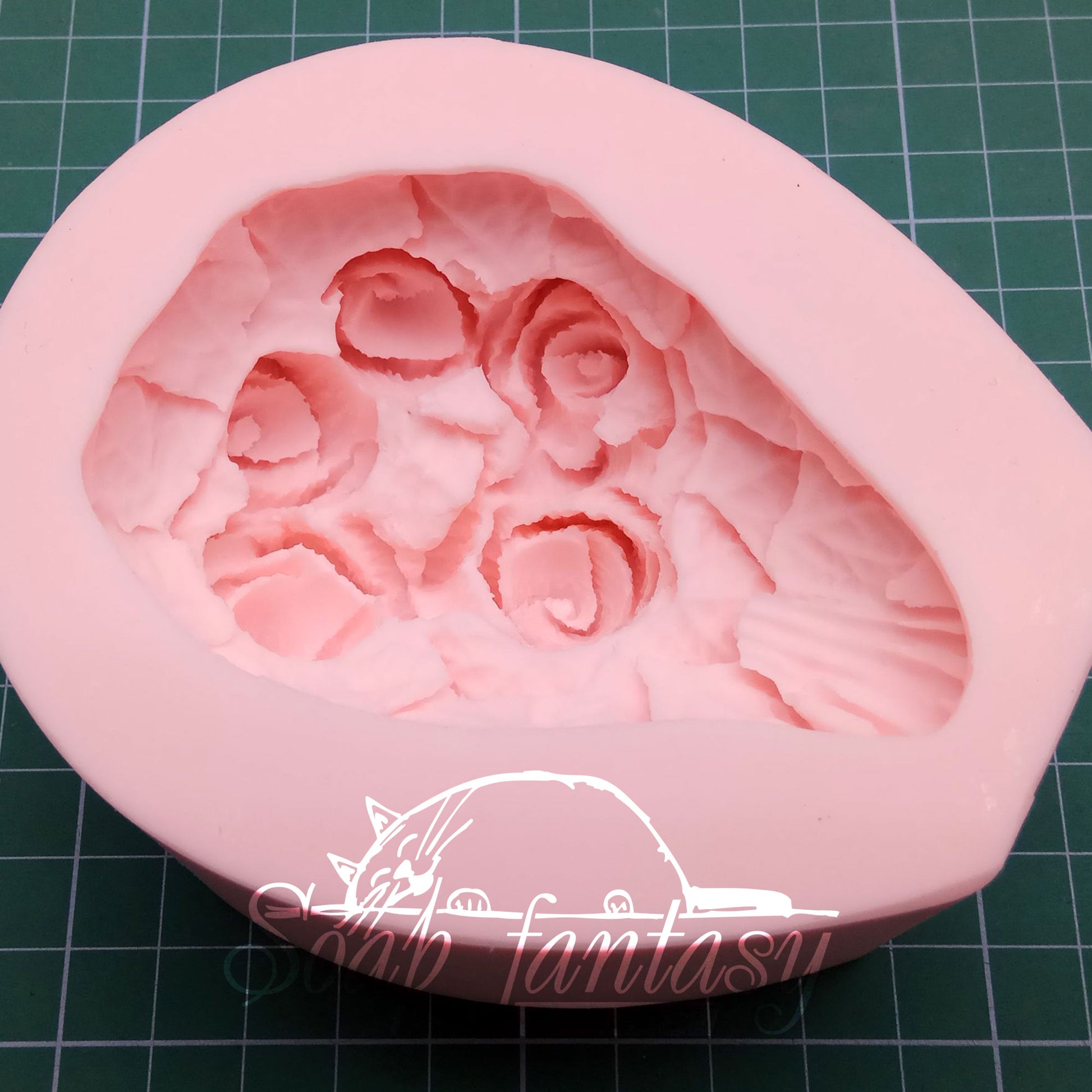 8 with roses and bouquet silicone mold (mould) for soap making and candle making