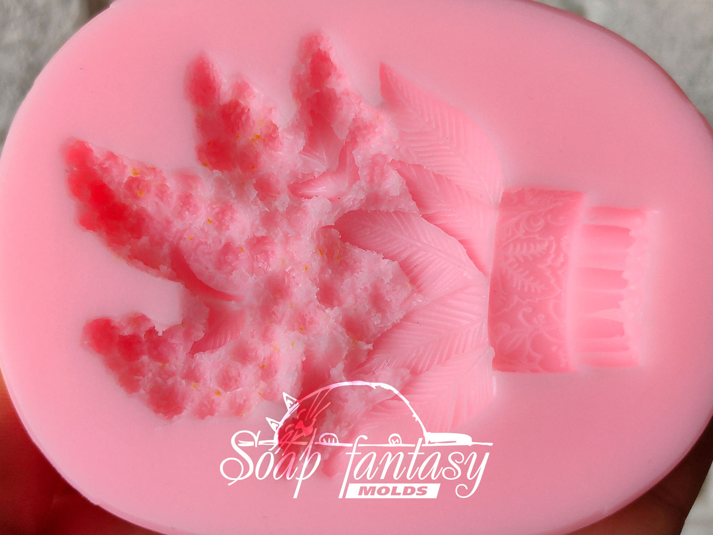 Mimosa bouquet silicone mold for soap making