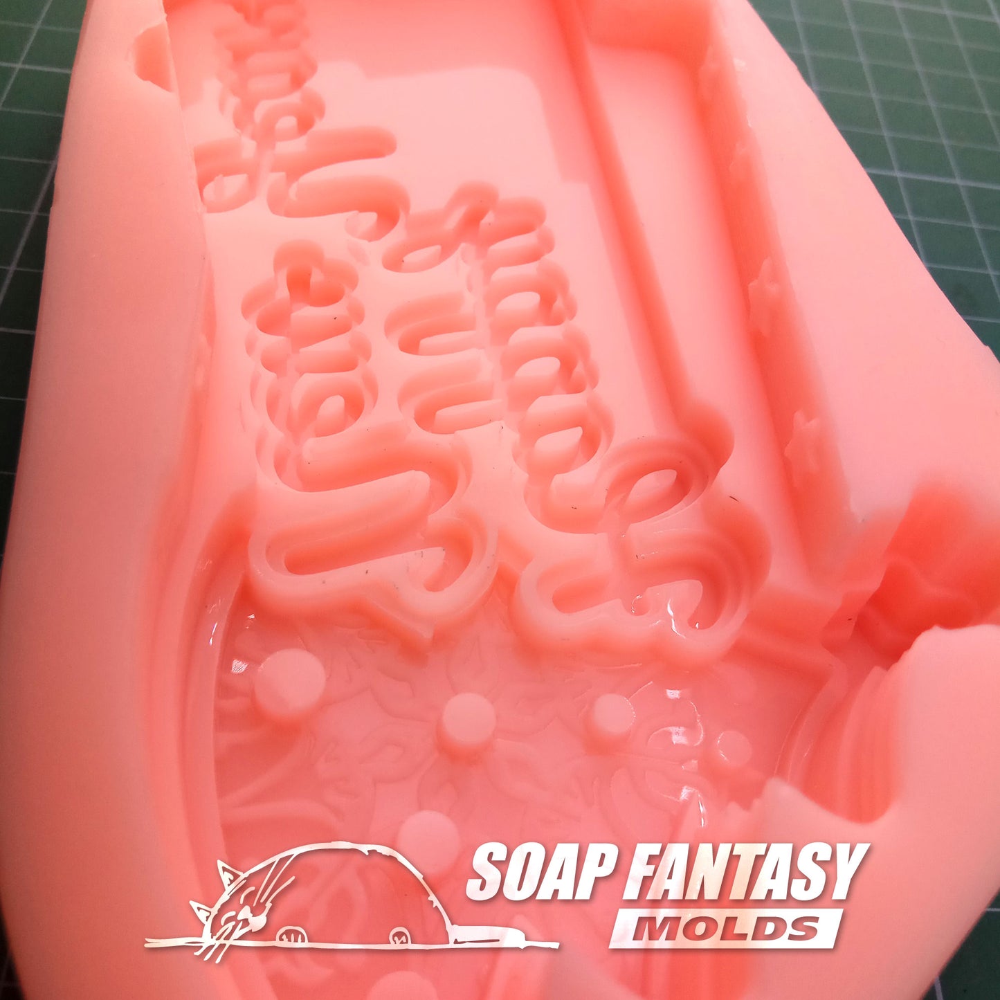 Happy New Year with a Christmas tree silicone mold for soap making
