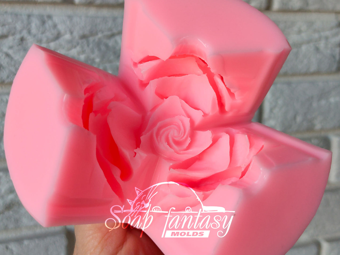 Rose "Alice" silicone mold for soap making