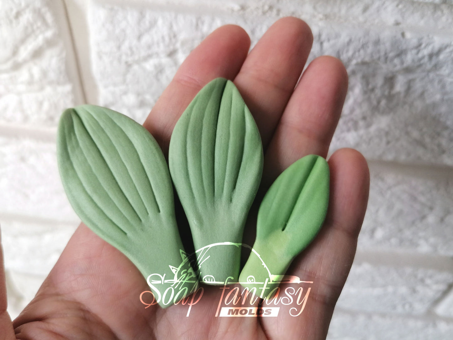 Alstroemeria lily 3 leaves silicone mold (mould) for soap making and candle making