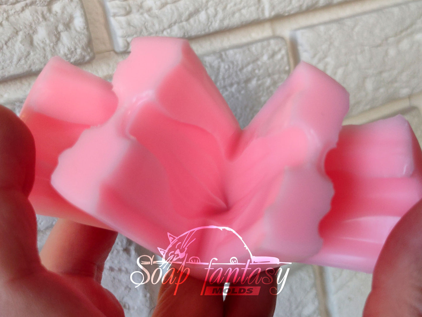 Alstroemeria lily 3 leaves silicone mold (mould) for soap making and candle making
