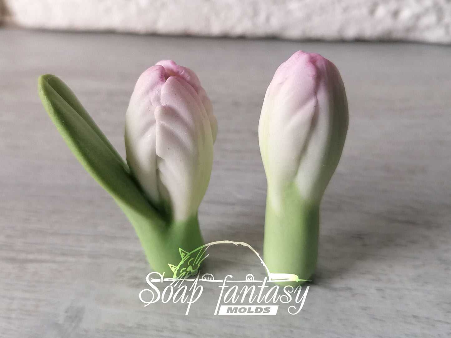 Alstroemeria lily 2 separate buds silicone mold (mould) for soap making and candle making