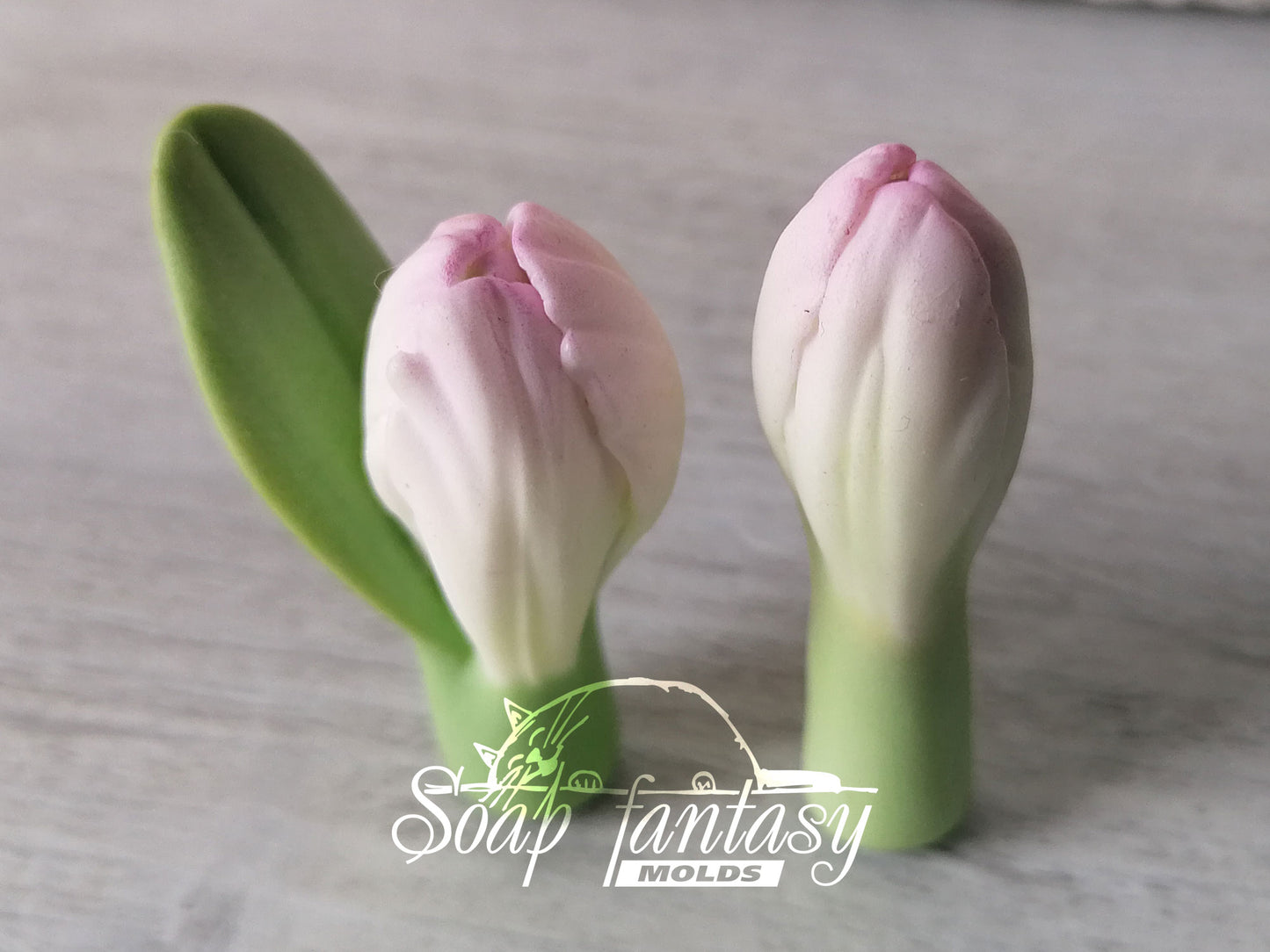 Alstroemeria lily 2 separate buds silicone mold (mould) for soap making and candle making
