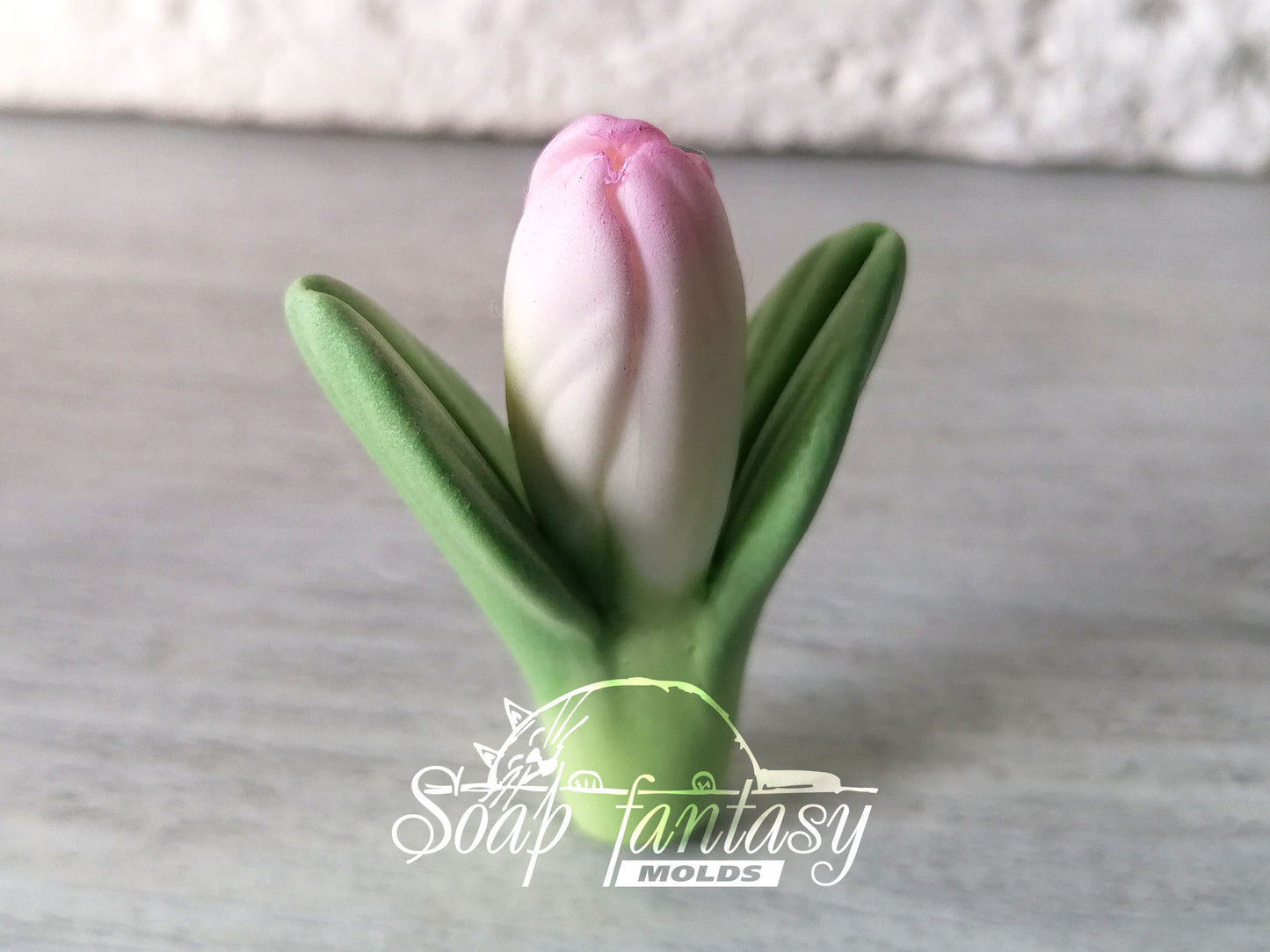 Alstroemeria lily bud with leaves silicone mold (mould) for soap making and candle making