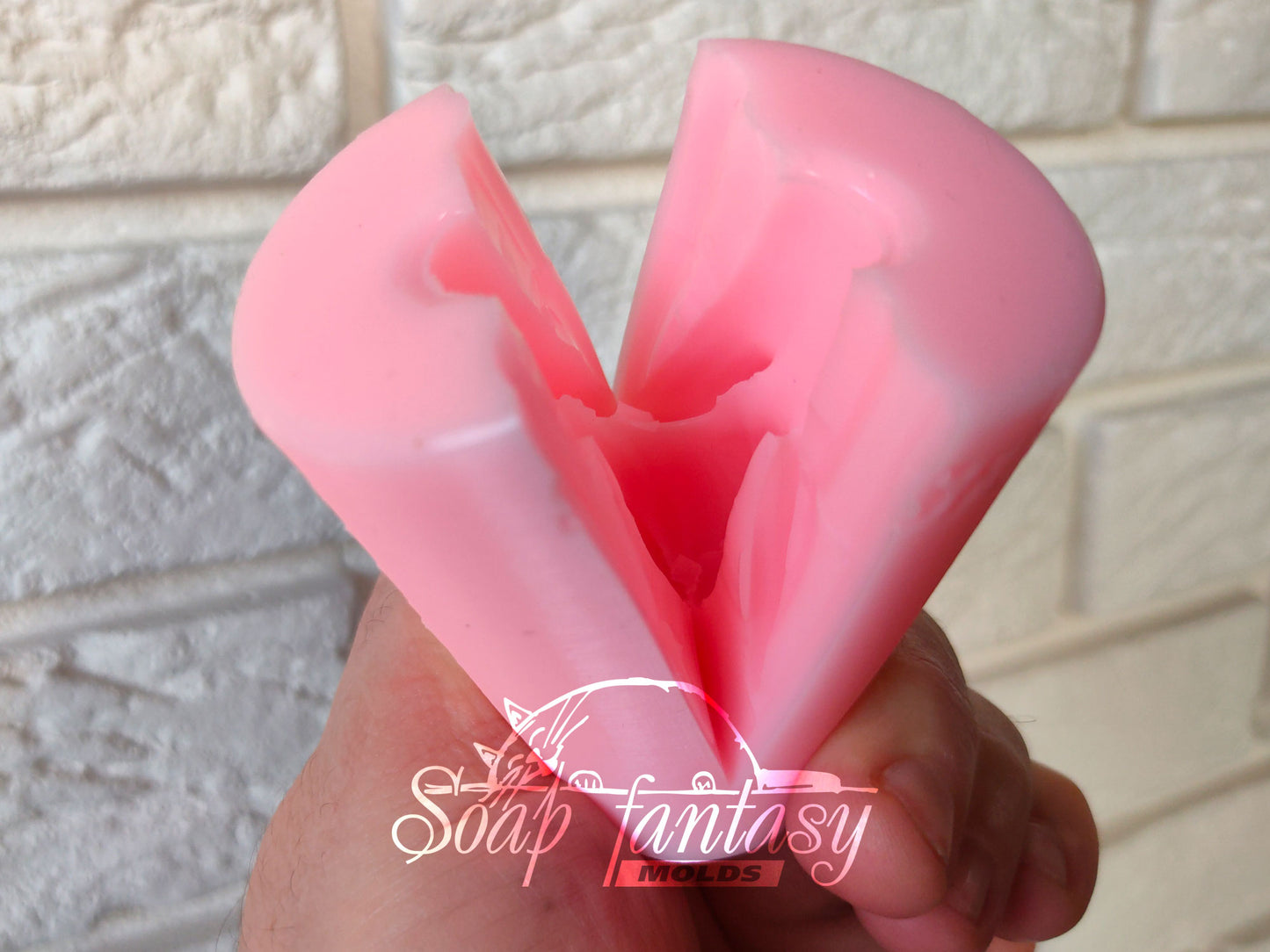 Alstroemeria lily bud with leaves silicone mold (mould) for soap making and candle making