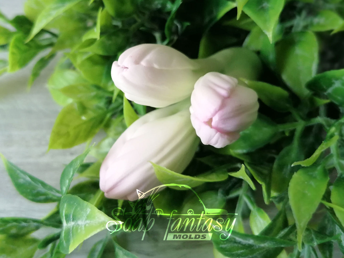 Alstroemeria lily 3 buds silicone mold (mould) for soap making and candle making