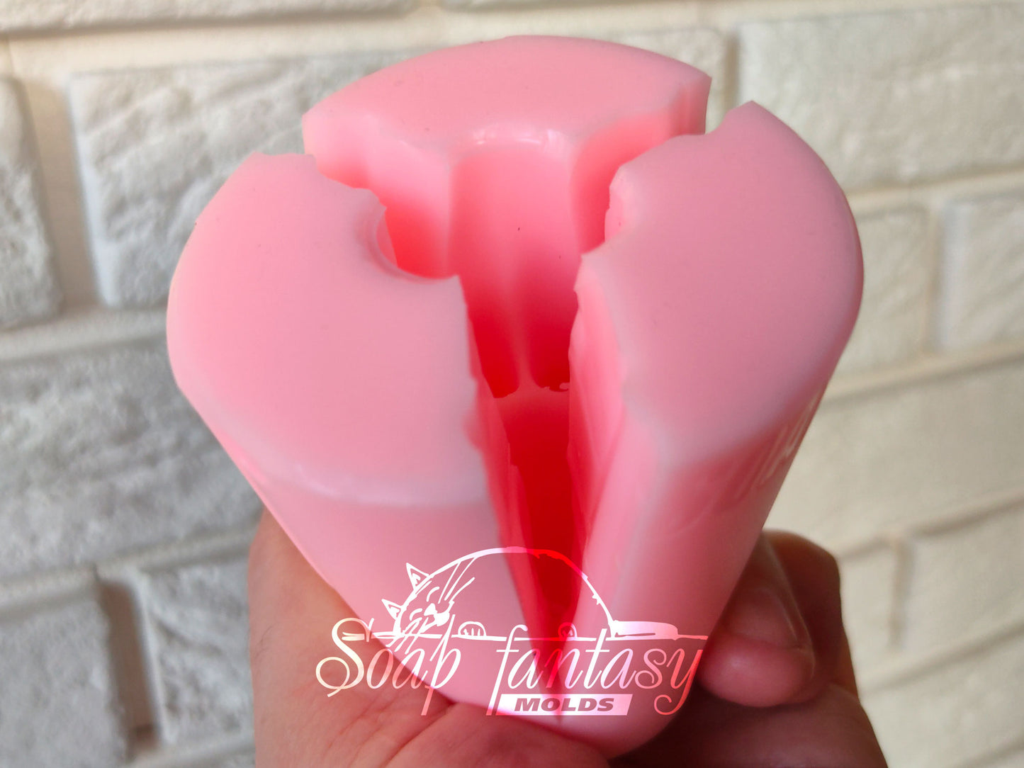 Alstroemeria lily 3 buds silicone mold (mould) for soap making and candle making