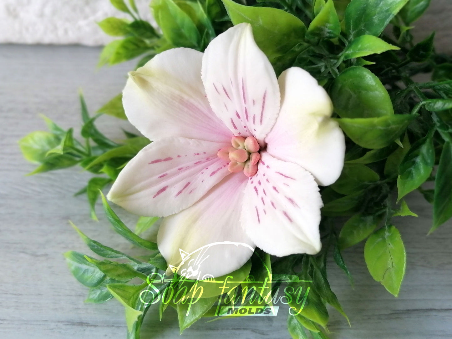 Alstroemeria flower silicone mold (mould) for soap making and candle making