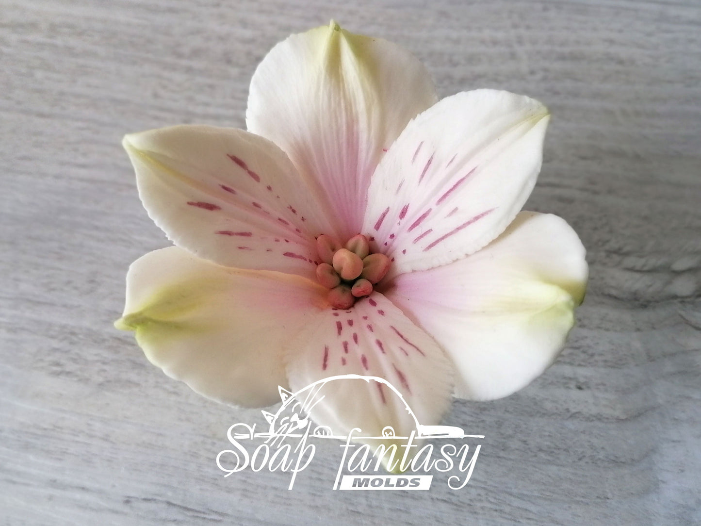 Alstroemeria flower silicone mold (mould) for soap making and candle making