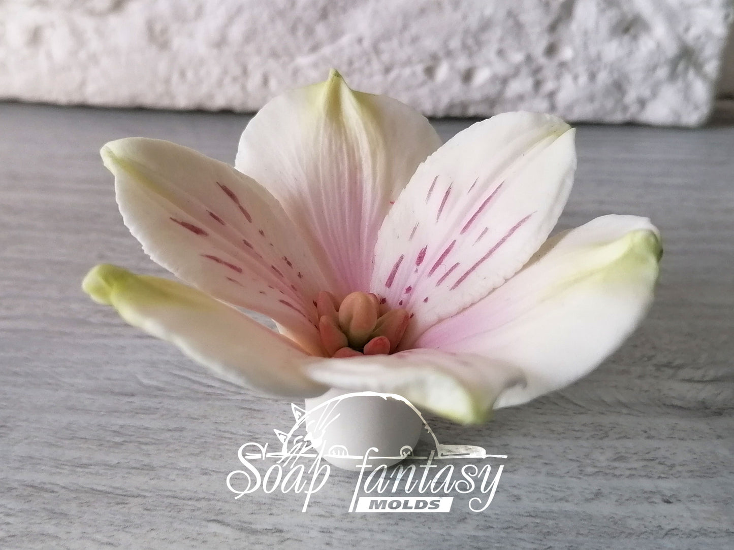 Alstroemeria flower silicone mold (mould) for soap making and candle making