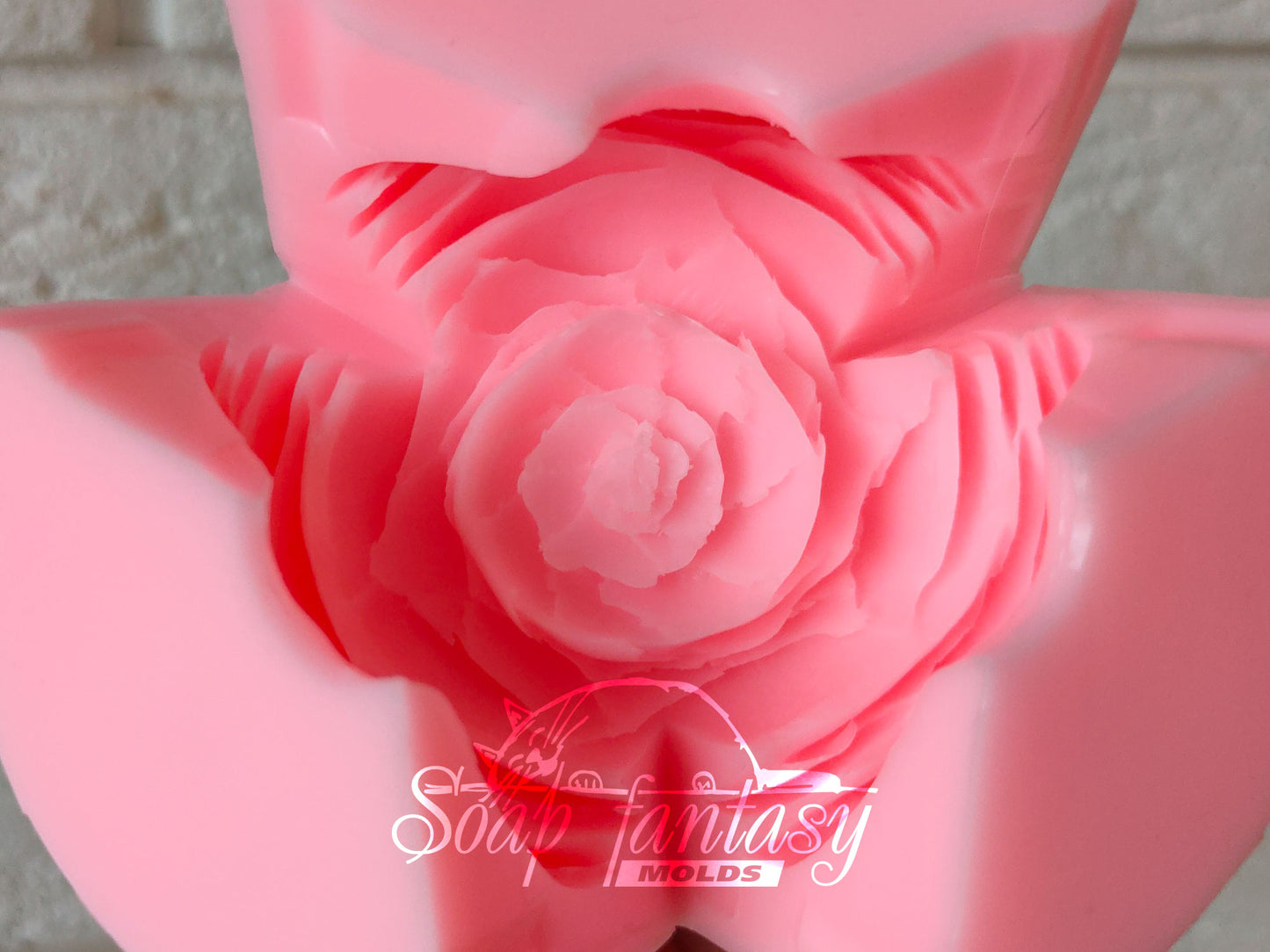 Ranunculus "Amandine" flower silicone mold for soap making