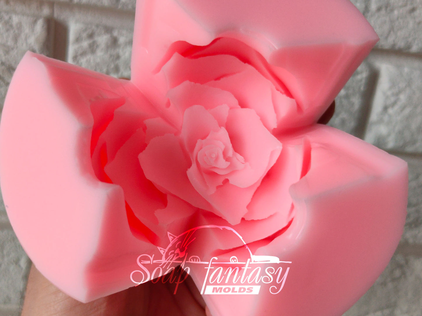 Rose "Annette" silicone mold for soap making