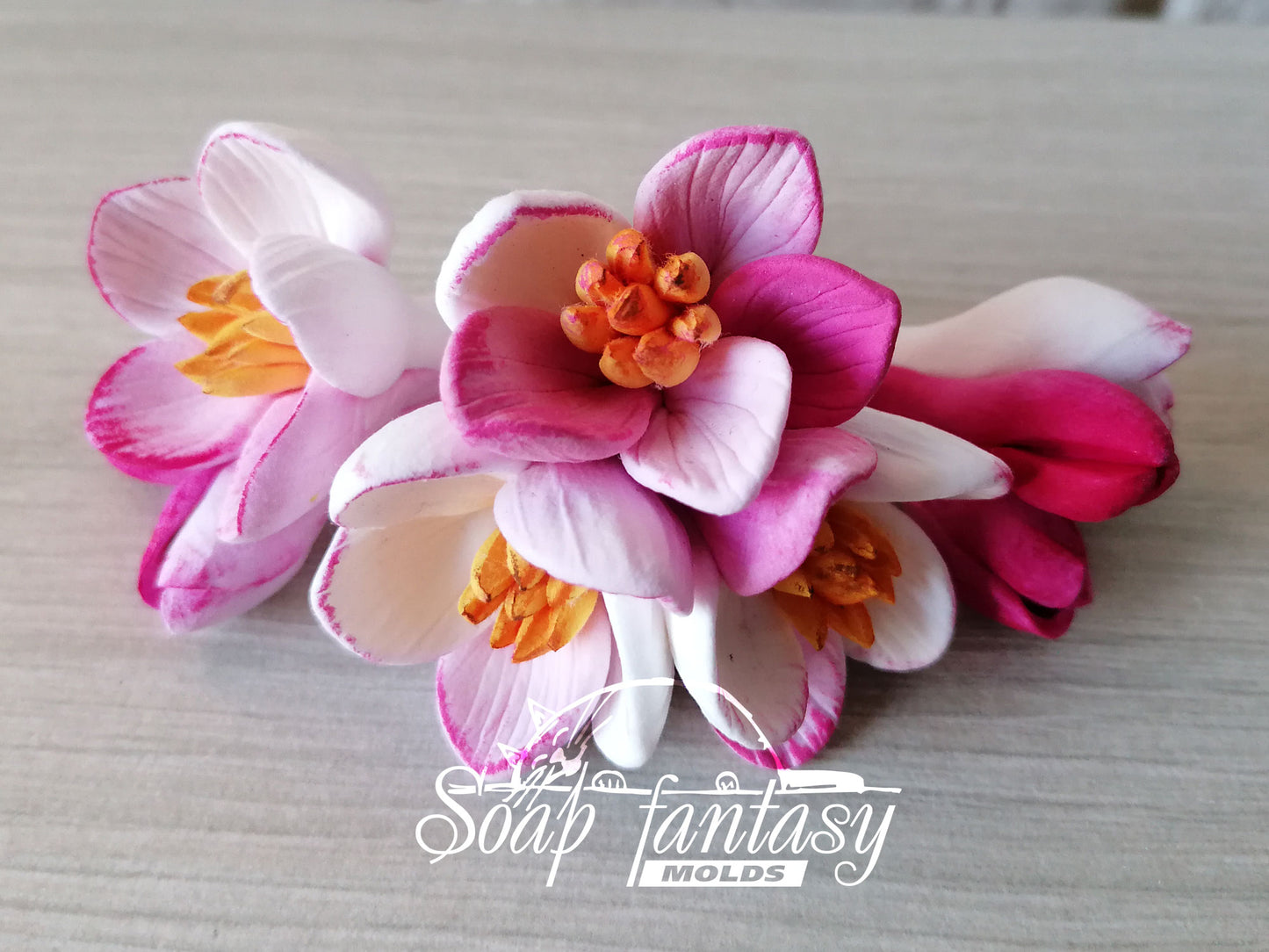 Apple flower buds silicone mold (mould) for soap making and candle making