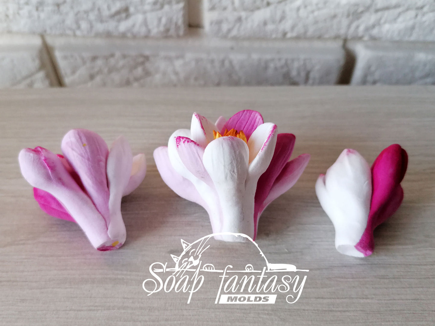 Apple flowers silicone mold (mould) for soap making and candle making