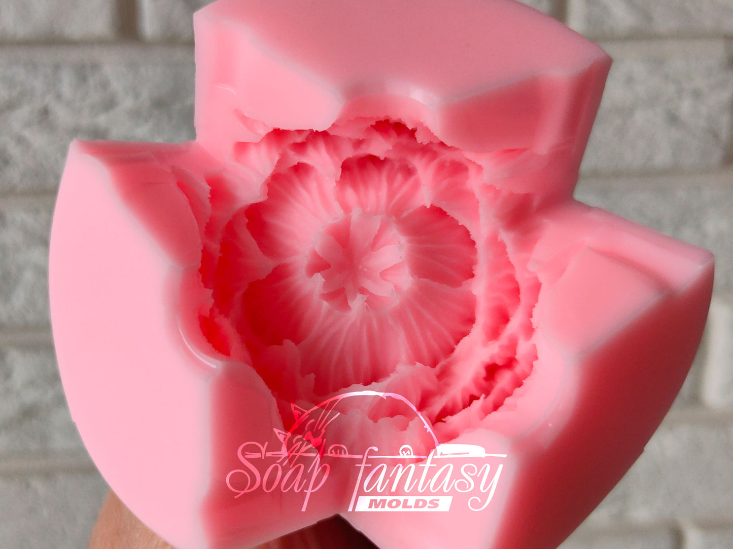 Blue cornflower silicone mold (mould) for soap making and candle making
