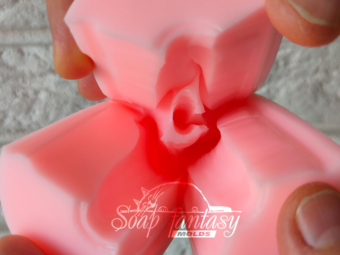 Calla Snowland halfopened lily flower silicone mold (mould) for soap making and candle making