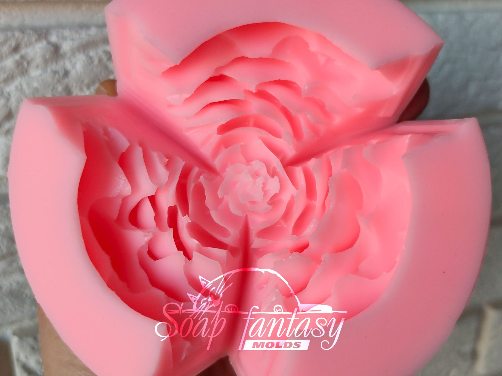 Camellia BIG flower silicone mold (mould) for soap making and candle making