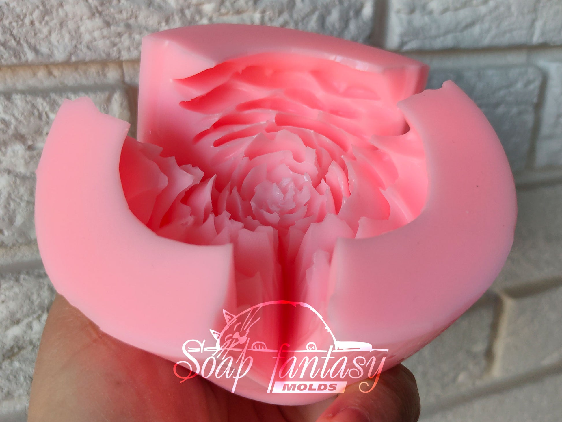 Camellia BIG flower silicone mold (mould) for soap making and candle making