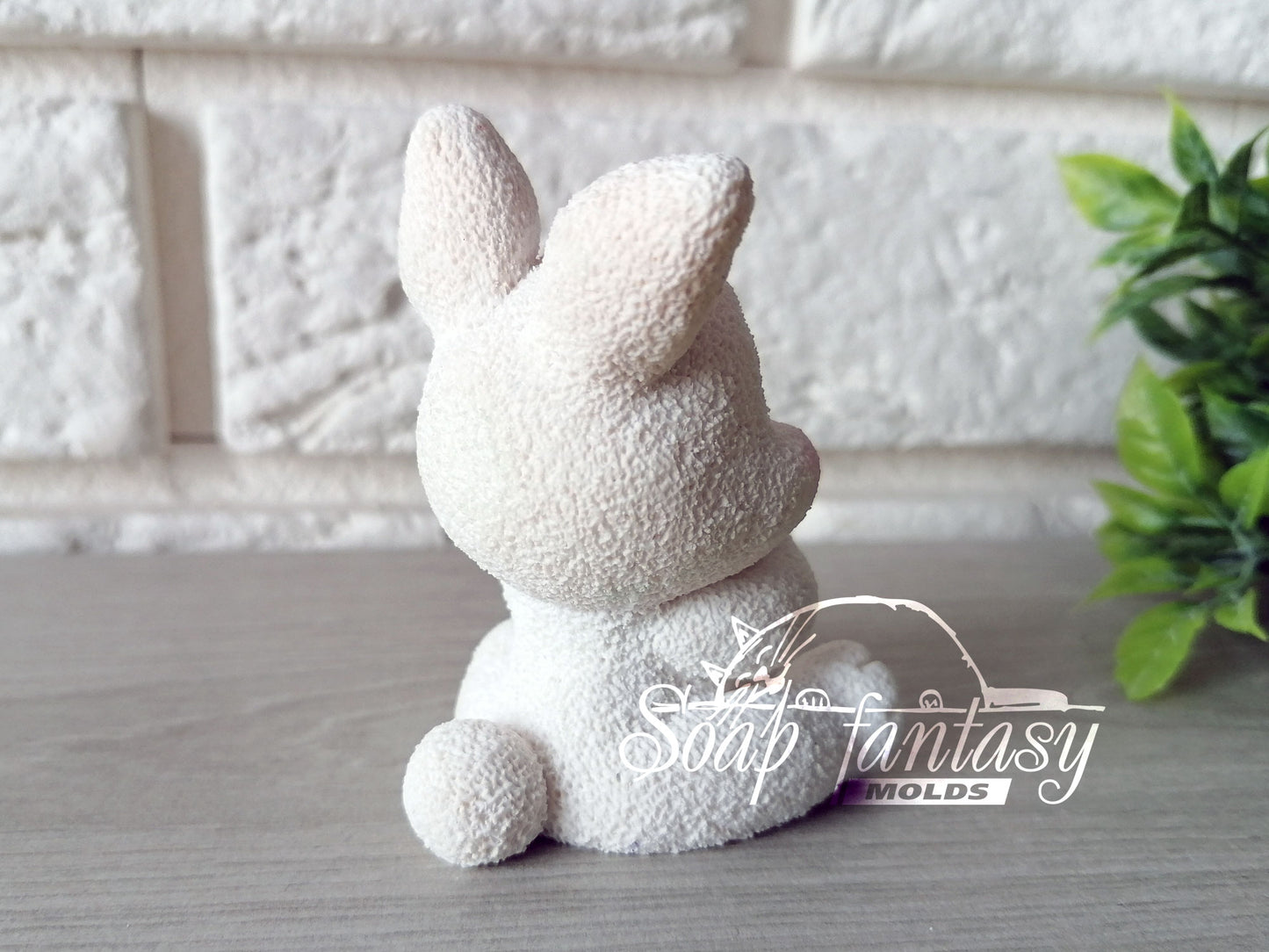 Cheerful bunny silicone mold for soap making