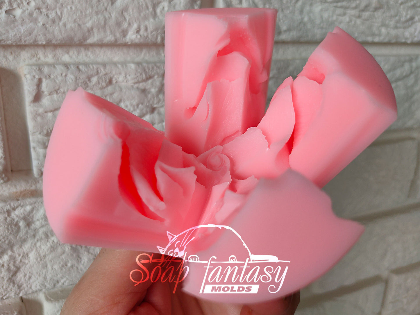 Rose "Delicate" silicone mold for soap making