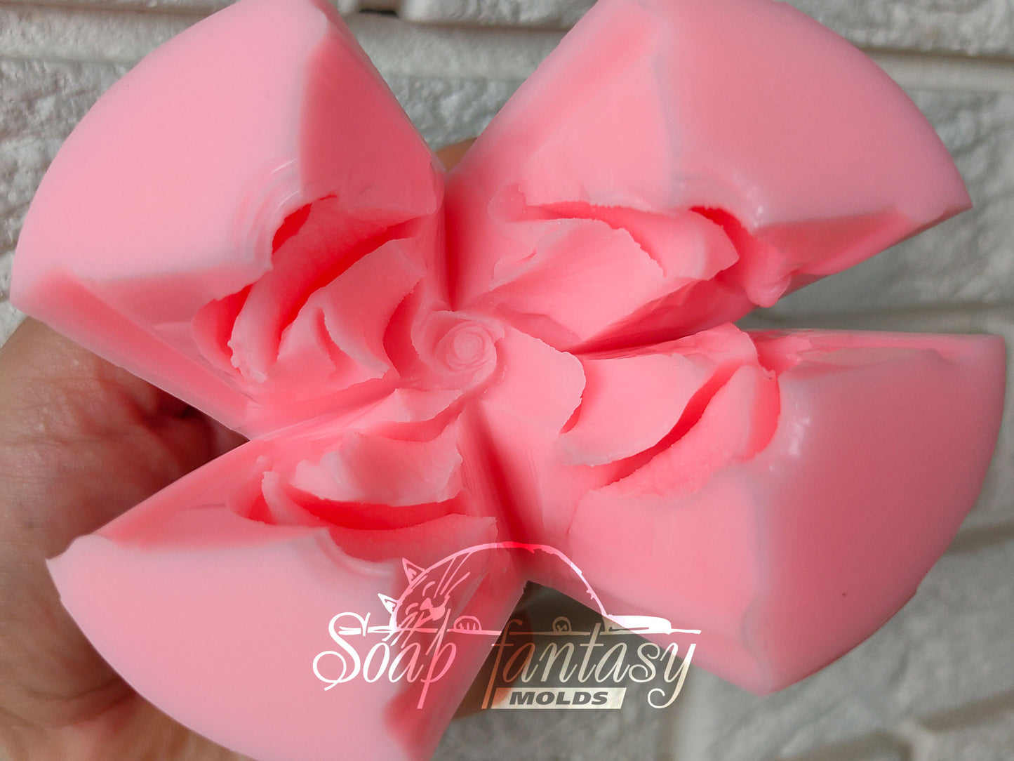 Rose "Delicate" silicone mold for soap making